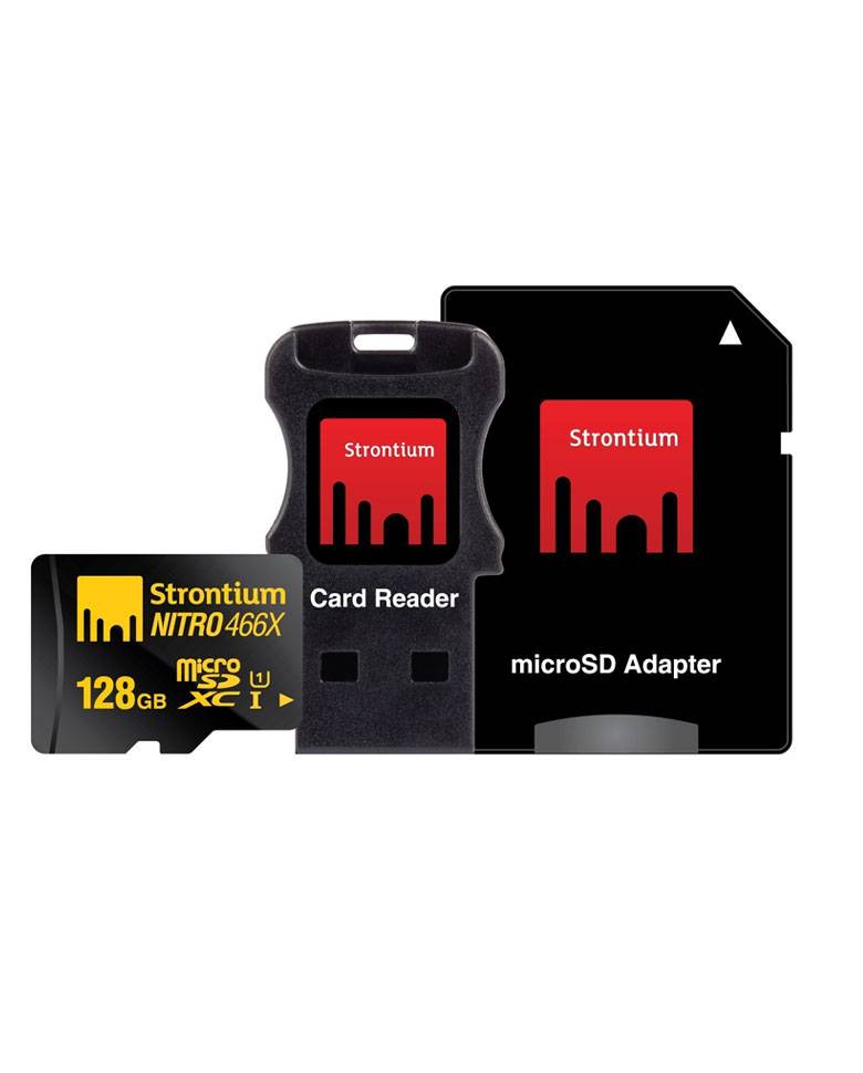Strontium Nitro Micro SDHC 128GB Memory Card With Adapter and Card Reader (SRN128GTFU1C) zoom image