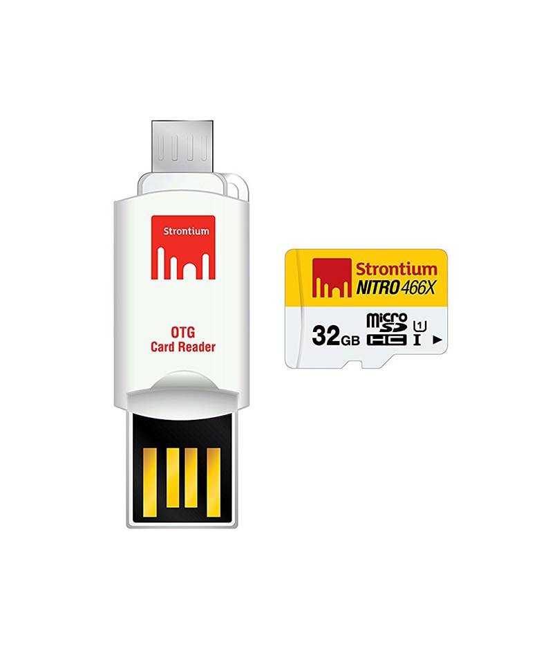 Strontium Nitro 466X 32GB MicroSD Card with OTG Card Reader zoom image