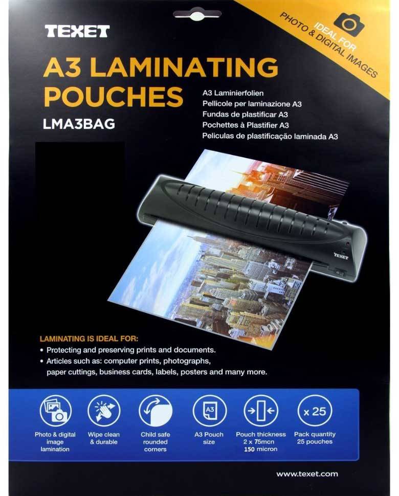 TEXET A3 High Quality Laminating Pouches (Pack of 25 Pouch) zoom image