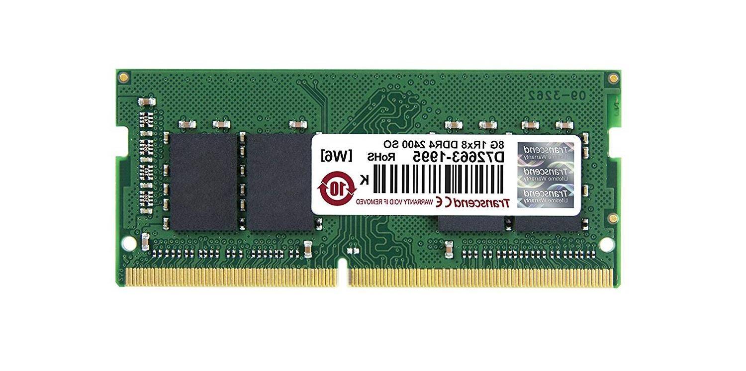 Transcend 8GB (8GBx1) 2400MHz DDR4 SODIMM Laptop Memory (JM2400HSB-8G) zoom image